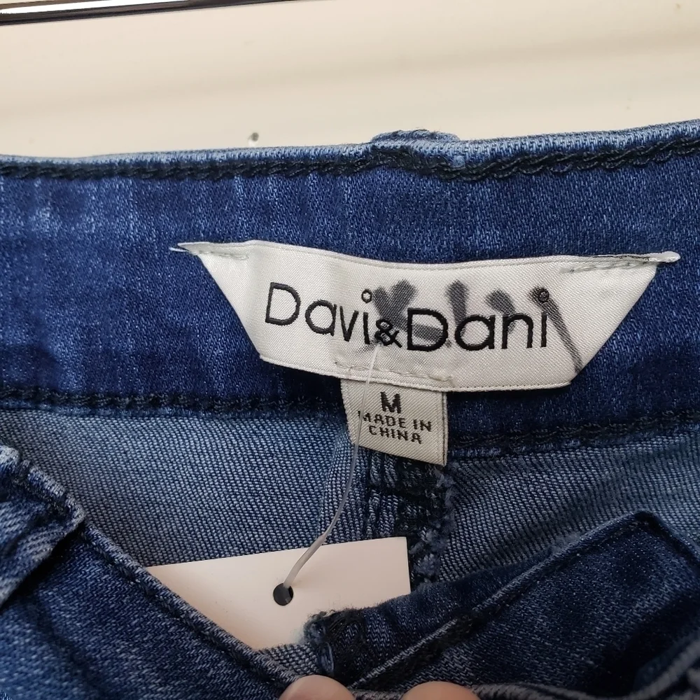 DAVI & DANI Jean Raw Hem Micro and Ultra Mini Skirt